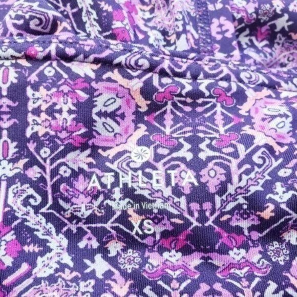 Athleta High Rise Tapestry‎ Chaturanga Legging Purple Drama Mandala Print Tights - Picture 9 of 12